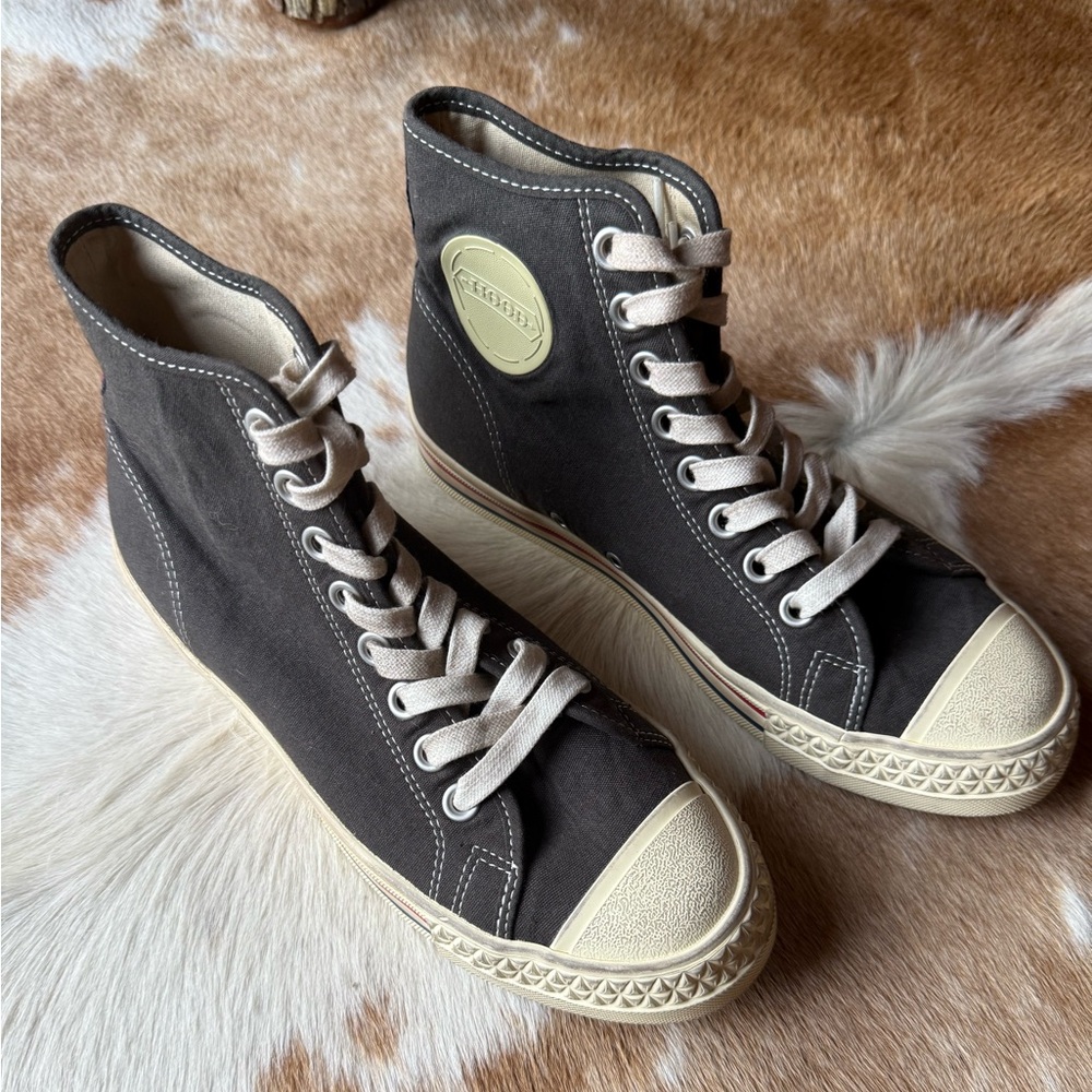 Hood High-Top Canvas Sneakers